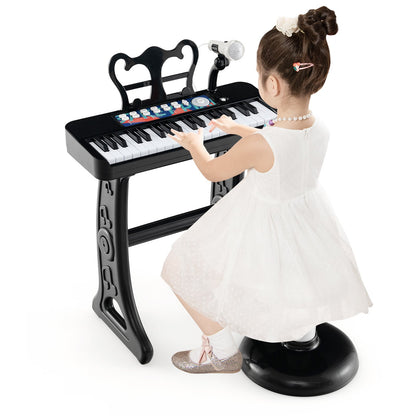 Kids Piano Keyboard 37-Key Kids Toy Keyboard Piano with Microphone for 3+ Kids, Black Pianos & Keyboards   at Gallery Canada