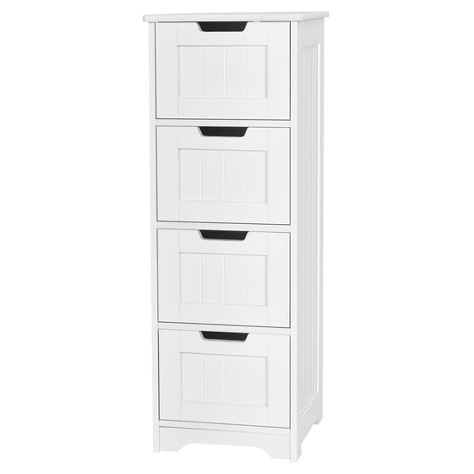 Free-Standing Side Storage Organizer with 4 Drawers, White - Gallery Canada