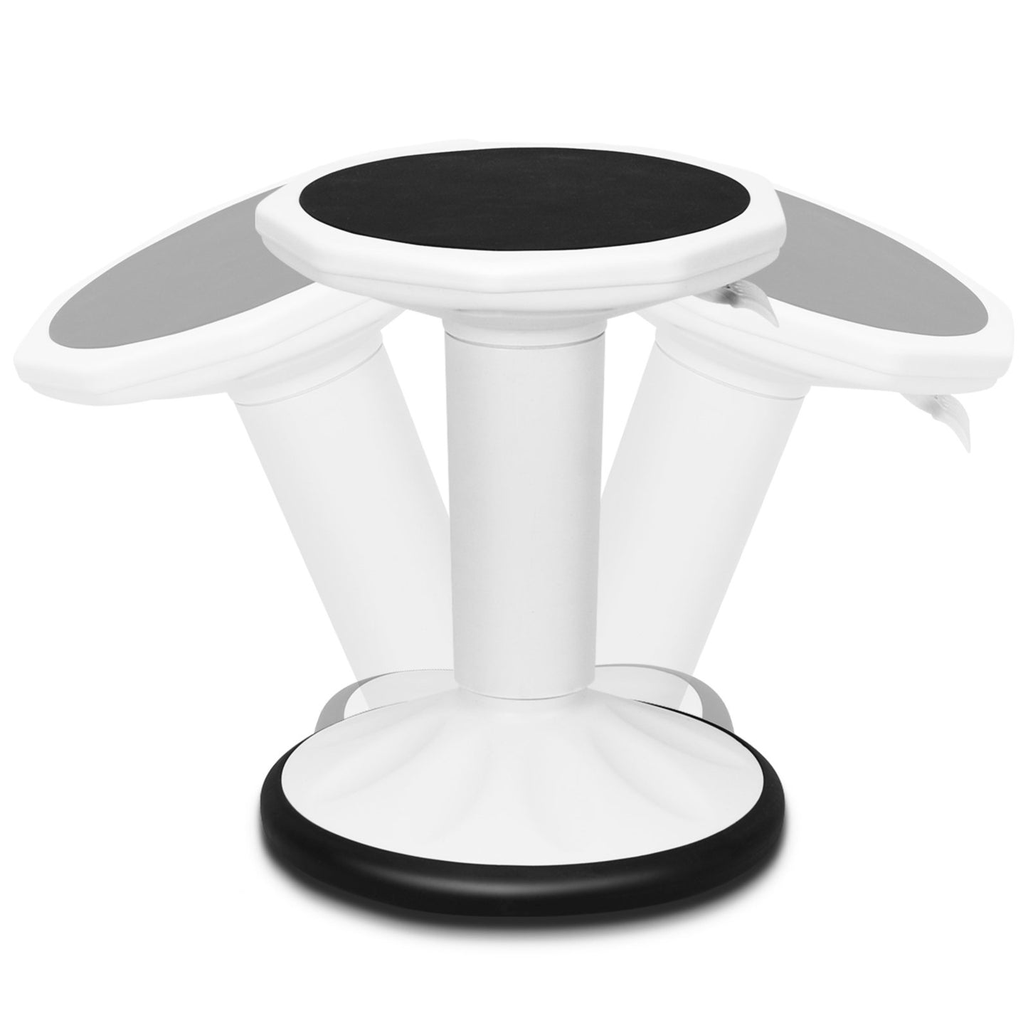 Adjustable Active Learning Stool Sitting Home Office Wobble Chair with Cushion Seat, White Kneeling Chiars   at Gallery Canada