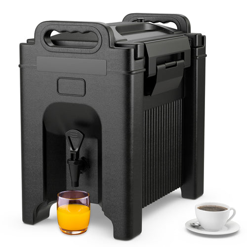 2.5 Gallon Insulated Beverage Server Dispenser, Black