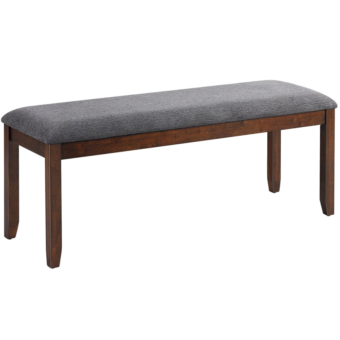 Upholstered Entryway Bench Footstool with Wood Legs, Dark Gray Shoe Racks & Storage Benches   at Gallery Canada