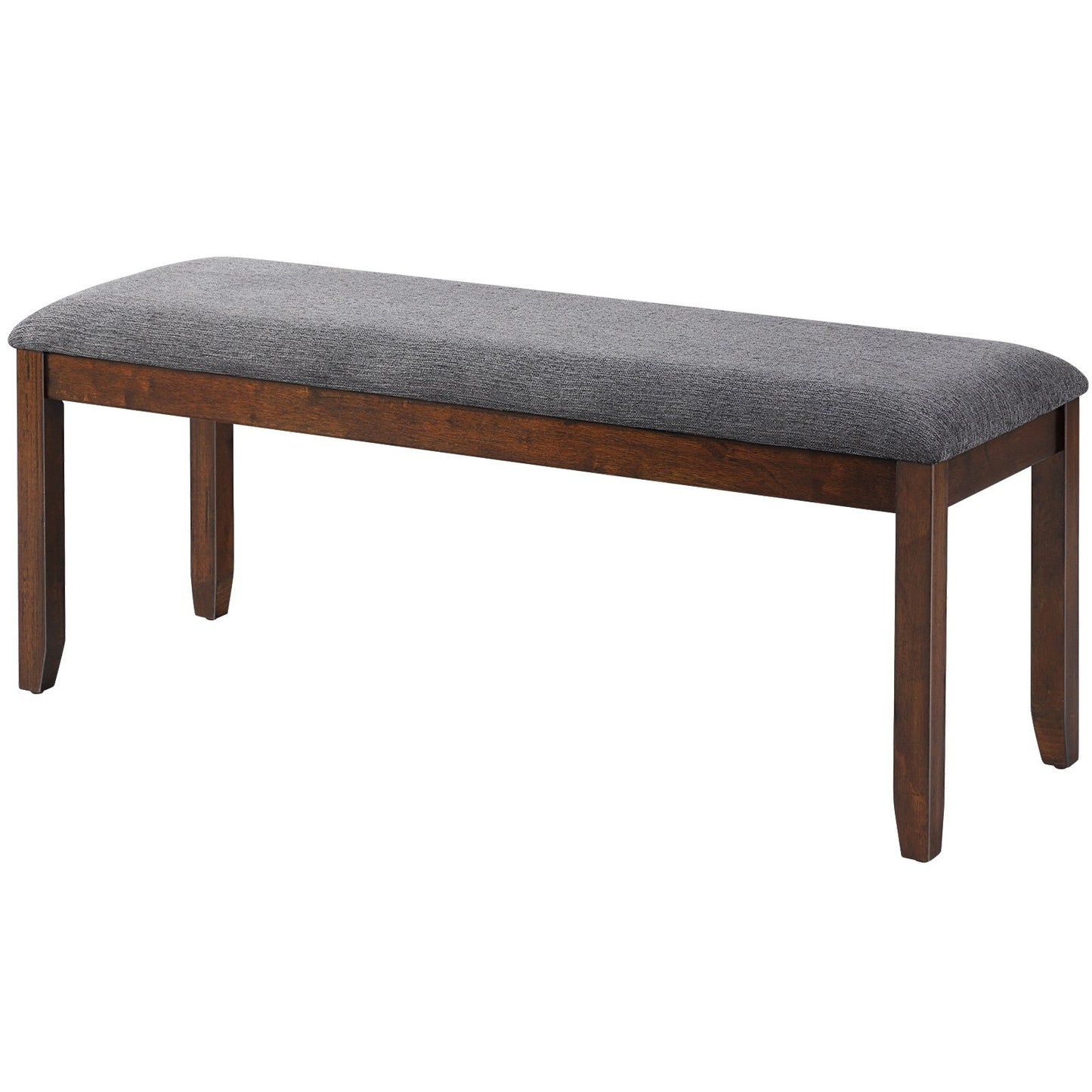 Upholstered Entryway Bench Footstool with Wood Legs, Dark Gray Shoe Racks & Storage Benches   at Gallery Canada