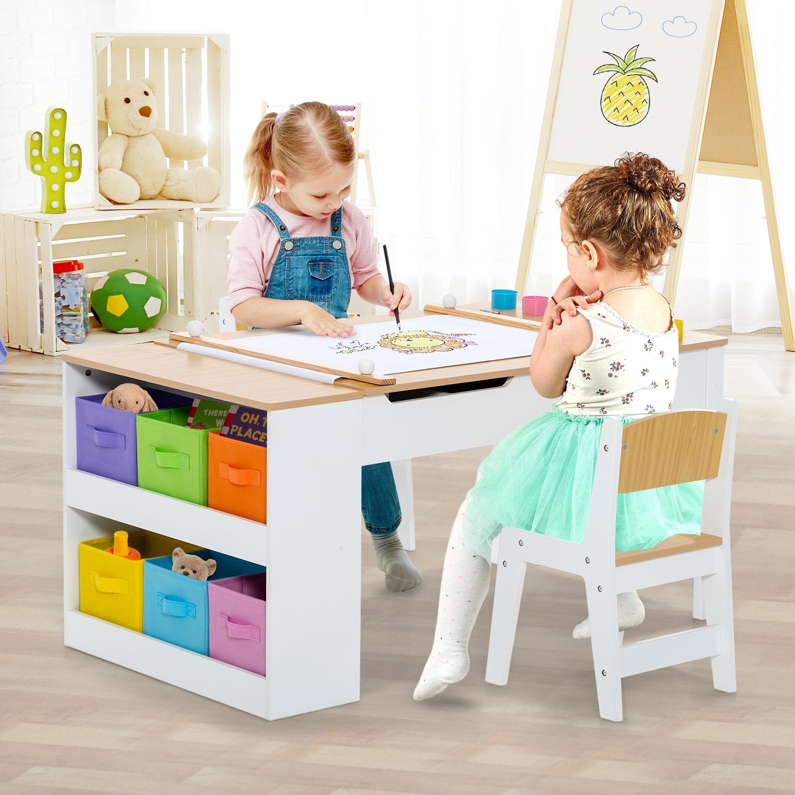 Children Art Activity Table and Drawing Table, Natural Kids Table & Chair Sets   at Gallery Canada