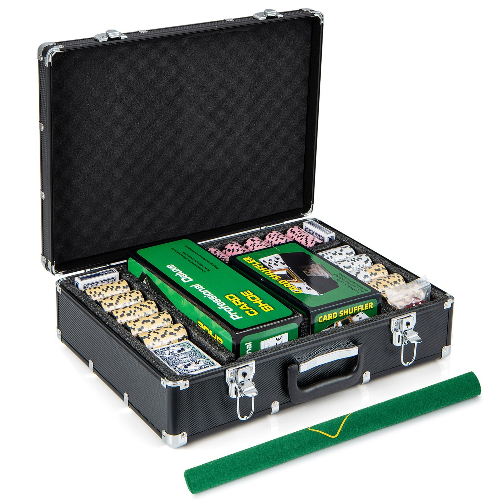 600-Piece Poker Chip Set 14 Gram Claytec Chips with Carrying Case, Black Game Room   at Gallery Canada