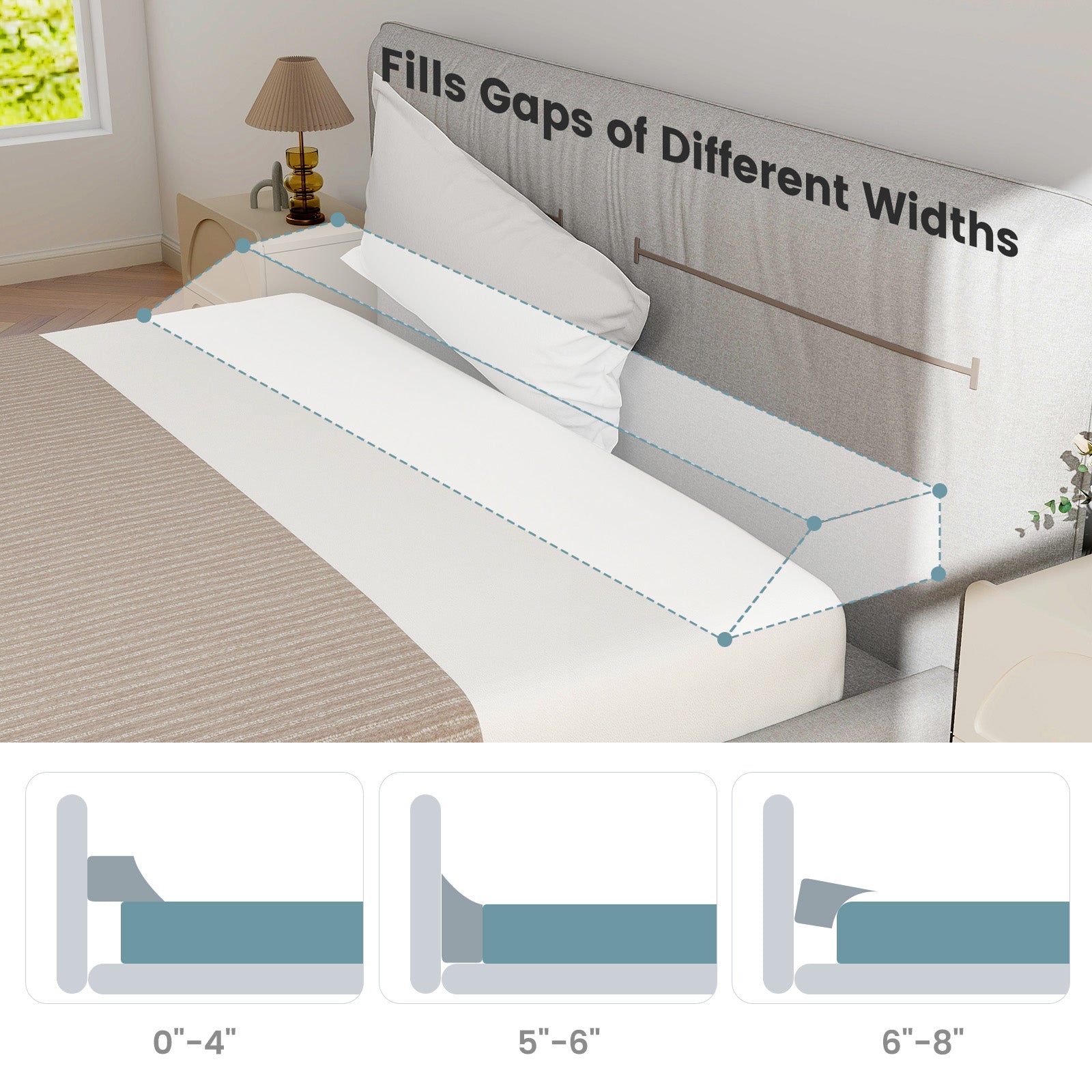 Bed Wedge Pillow with Storage Bag-Full Size, Gray Bedding at Gallery Canada