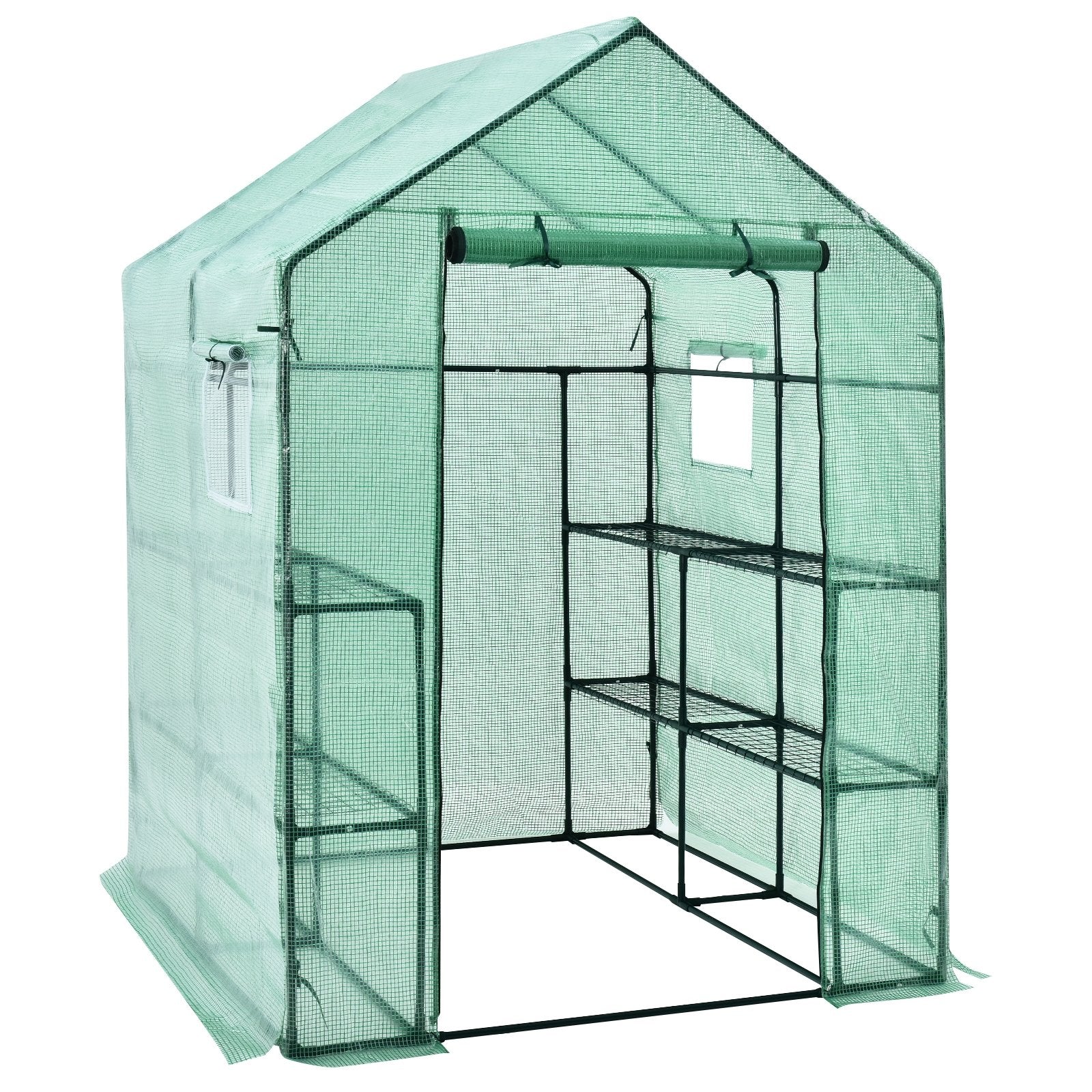 Walk-in Greenhouse 56 x 56 x 77 Inch Gardening with Observation Windows, Green Greenhouses   at Gallery Canada