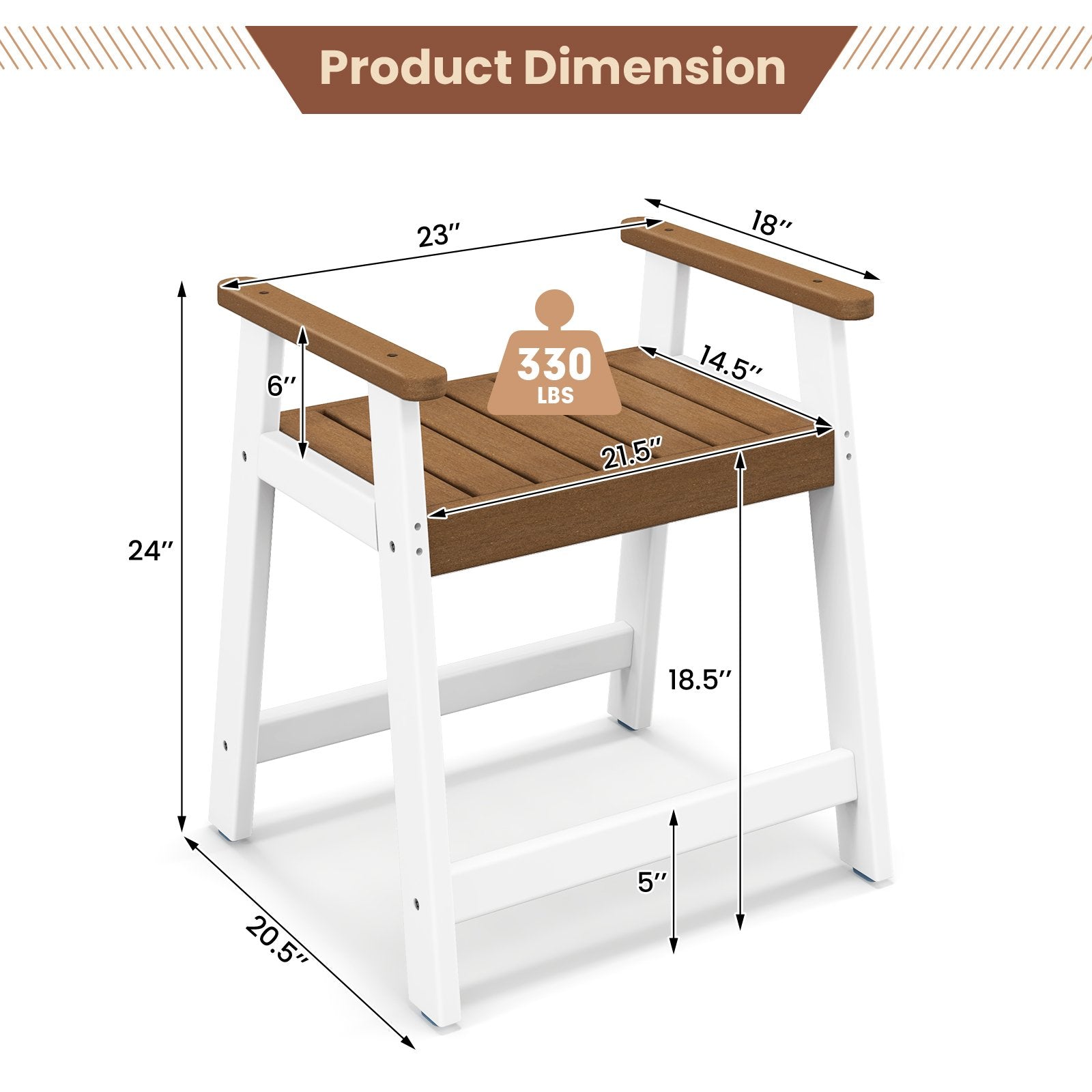 Shower Bench with Arms for Inside Shower Shaving Legs, Brown Bath Safety   at Gallery Canada