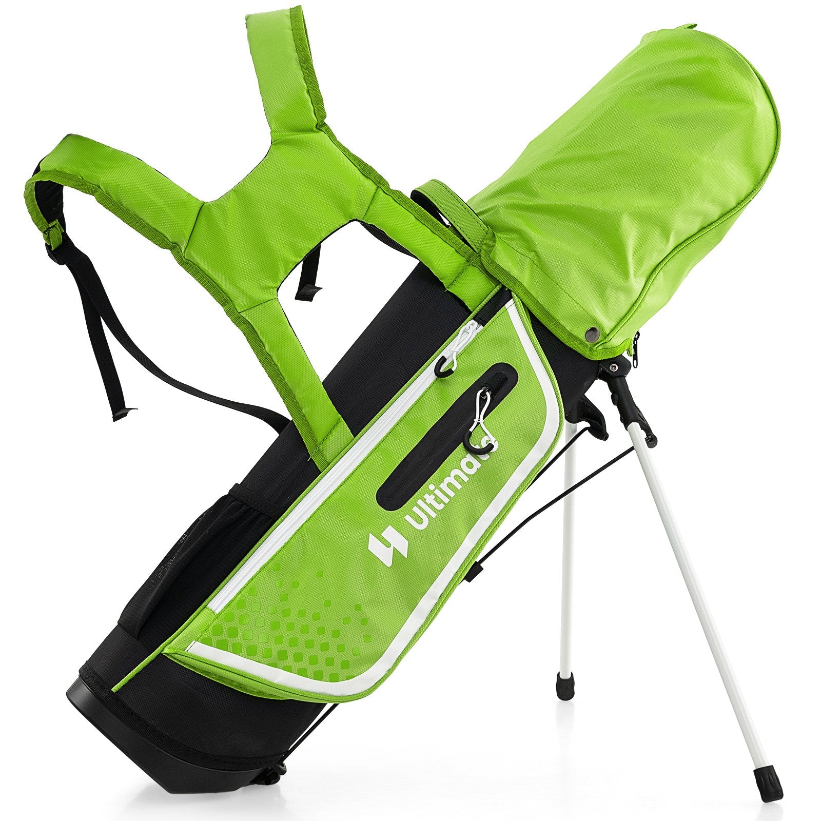 Junior Complete Golf Club Set Right Hand with Rain Hood for Kids, Green Golf   at Gallery Canada