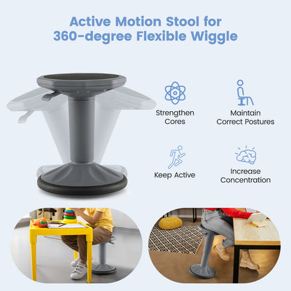 Adjustable-Height Wobble Chair Active Learning Stool for Office Stand Up Desk, Gray Kneeling Chiars   at Gallery Canada