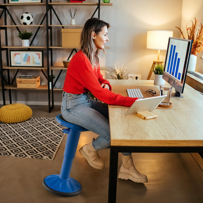 Adjustable-Height Wobble Chair Active Learning Stool for Office Stand Up Desk, Navy Kneeling Chiars   at Gallery Canada