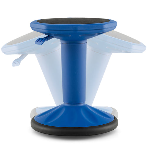 Adjustable-Height Wobble Chair Active Learning Stool for Office Stand Up Desk, Navy