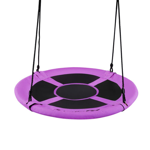 40 Inch Flying Saucer Tree Swing Indoor Outdoor Play Set, Purple
