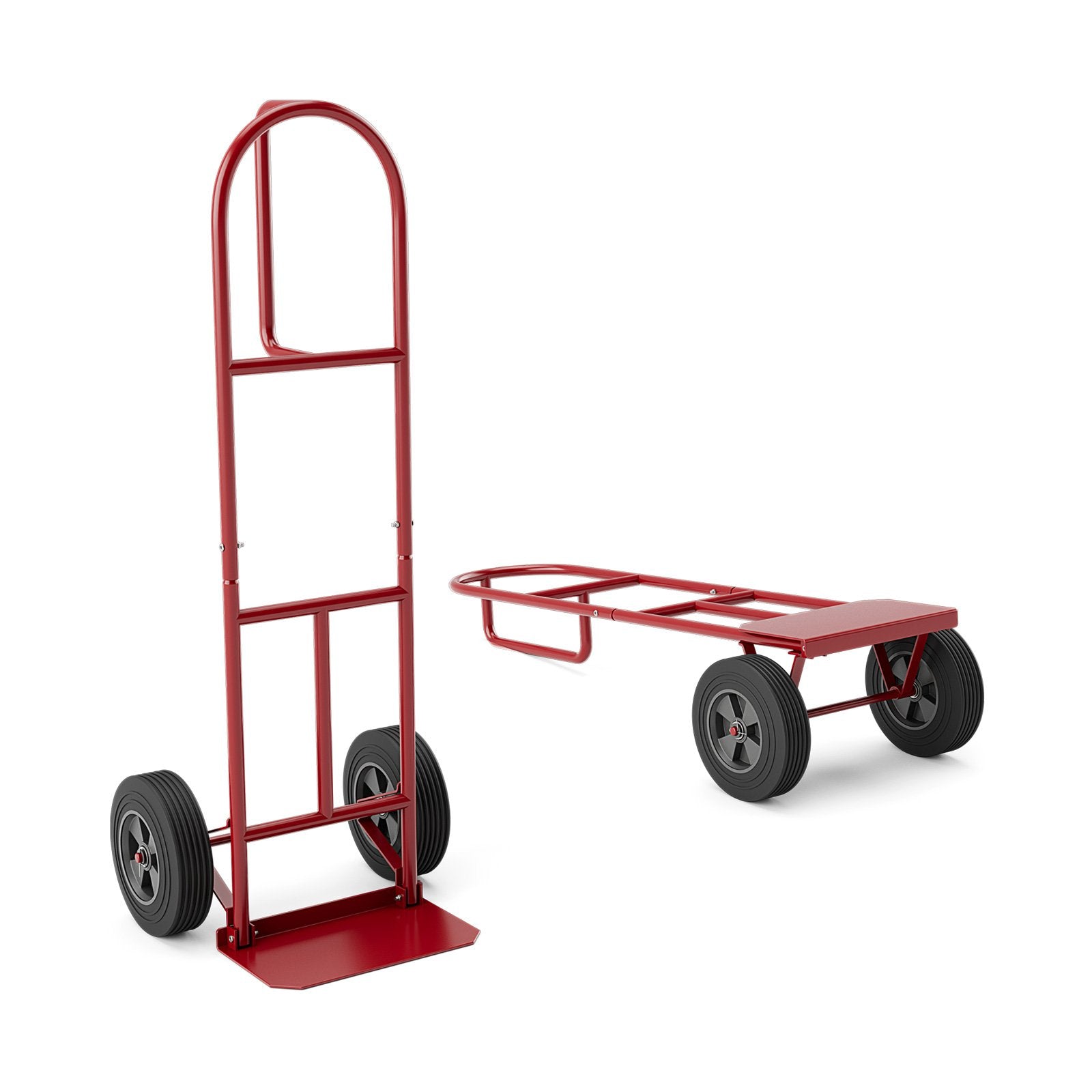 P-Handle Sack Truck with 10 Inch Wheels and Foldable Load Area, Red Garages   at Gallery Canada