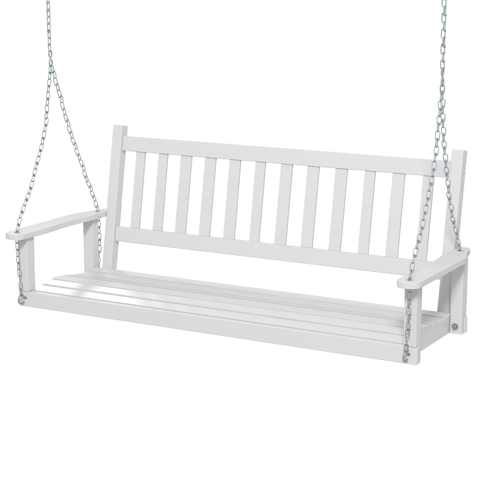 3-Person Wooden Outdoor Porch Swing with 800 lbs Weight Capacity, White Porch Swings   at Gallery Canada