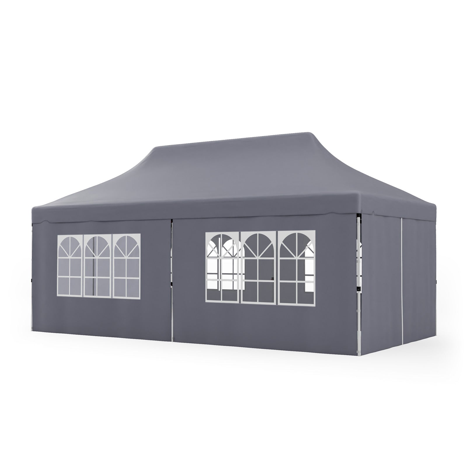 10 x 20 FT Pop up Canopy with 6 Sidewalls and Windows and Carrying Bag for Party Wedding Picnic, Gray Canopies Gray at Gallery Canada
