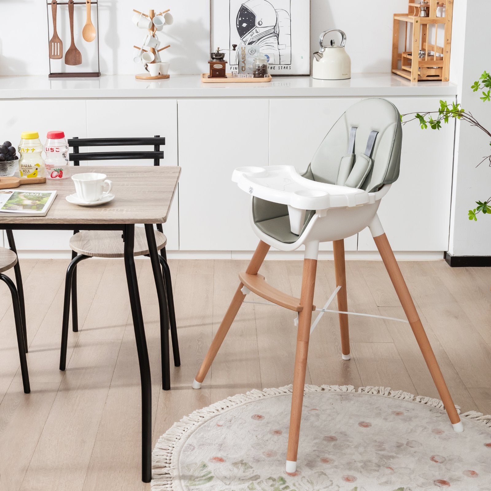 Baby High Chair with Dishwasher Safe Tray, Gray High Chairs   at Gallery Canada