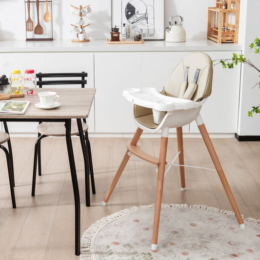 Baby High Chair with Dishwasher Safe Tray, Beige High Chairs   at Gallery Canada