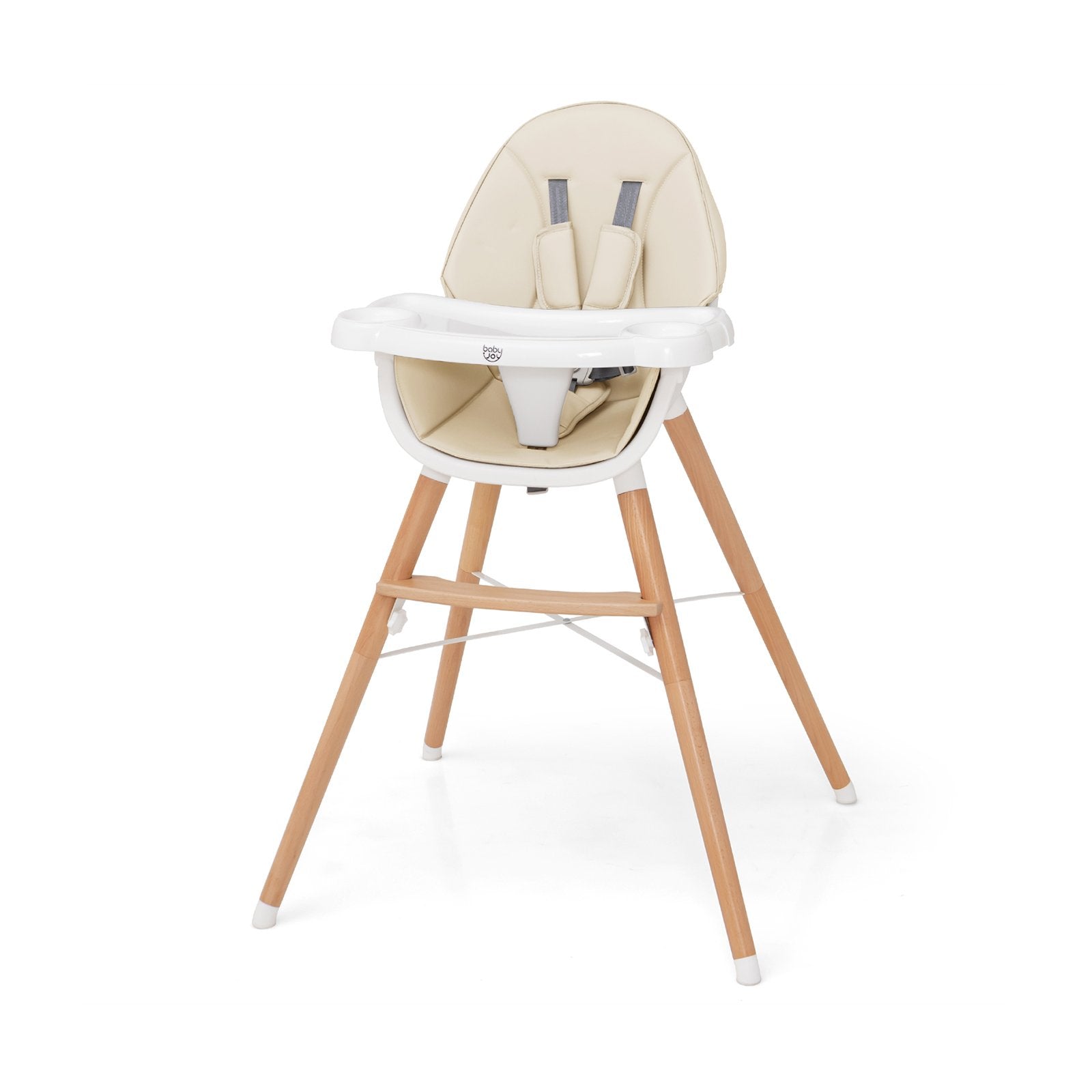Baby High Chair with Dishwasher Safe Tray, Beige High Chairs Beige at Gallery Canada