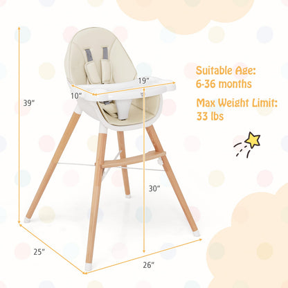 Baby High Chair with Dishwasher Safe Tray, Beige High Chairs   at Gallery Canada