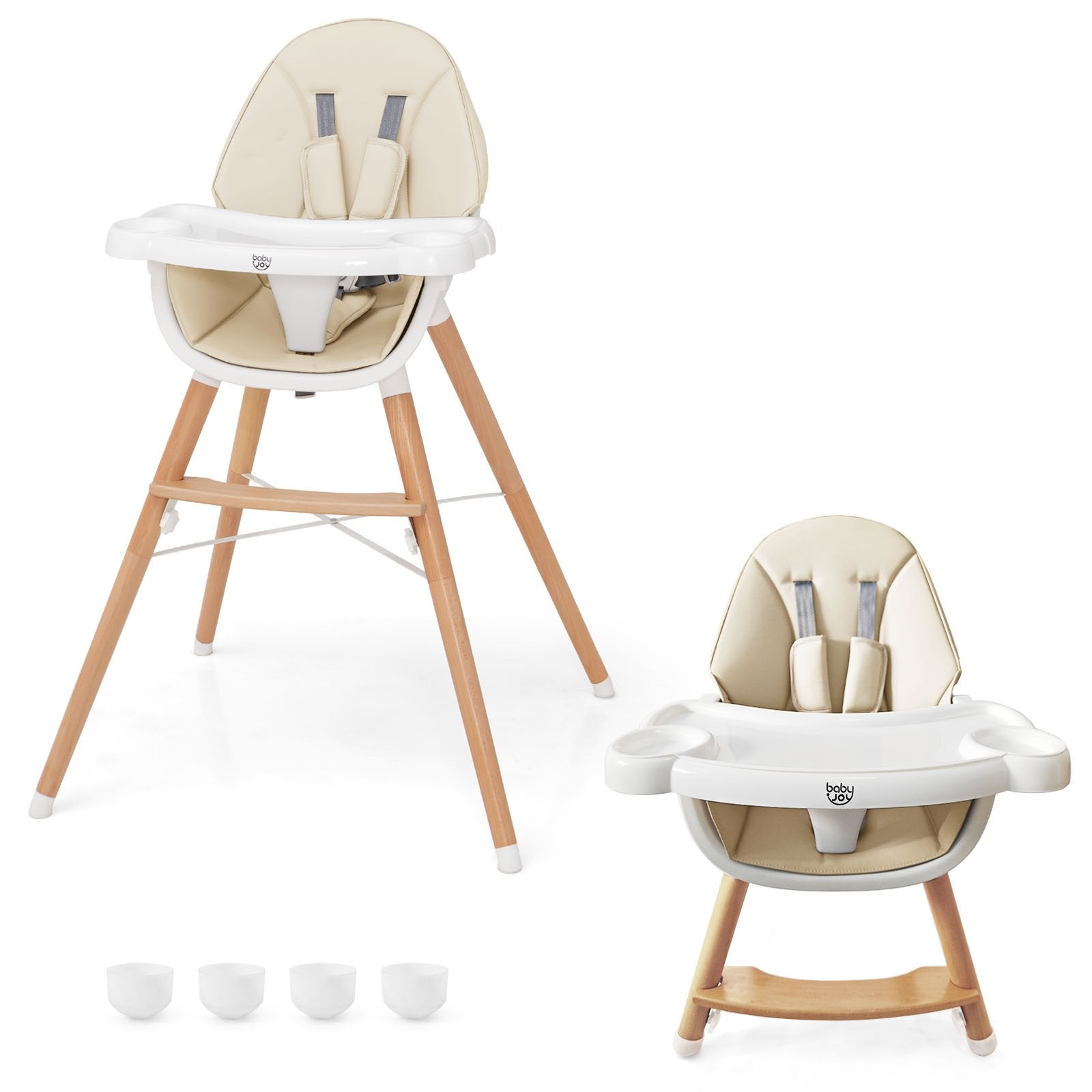 Baby High Chair with Dishwasher Safe Tray, Beige High Chairs   at Gallery Canada