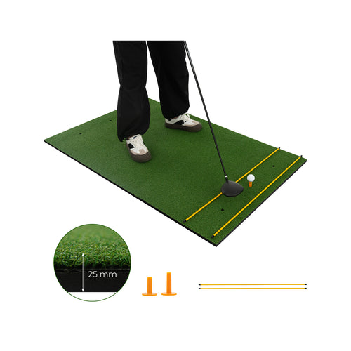 5 x 3 ft Artificial Turf Grass Practice Mat for Indoors and Outdoors-25mm, Green