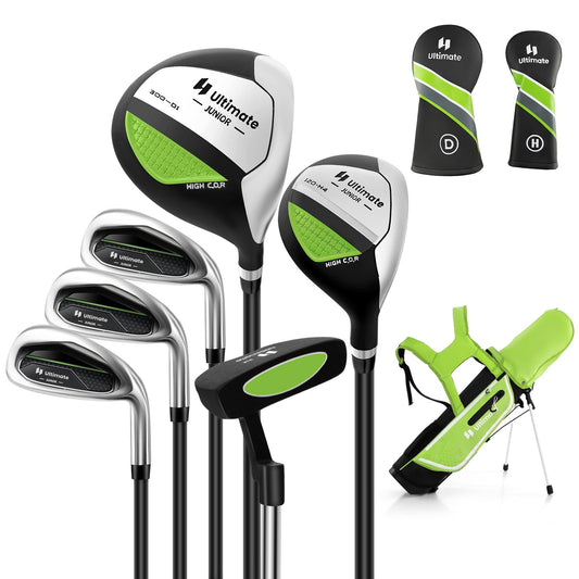 Junior Complete Golf Club Set with Stand Bag Rain Hood, Green Golf   at Gallery Canada