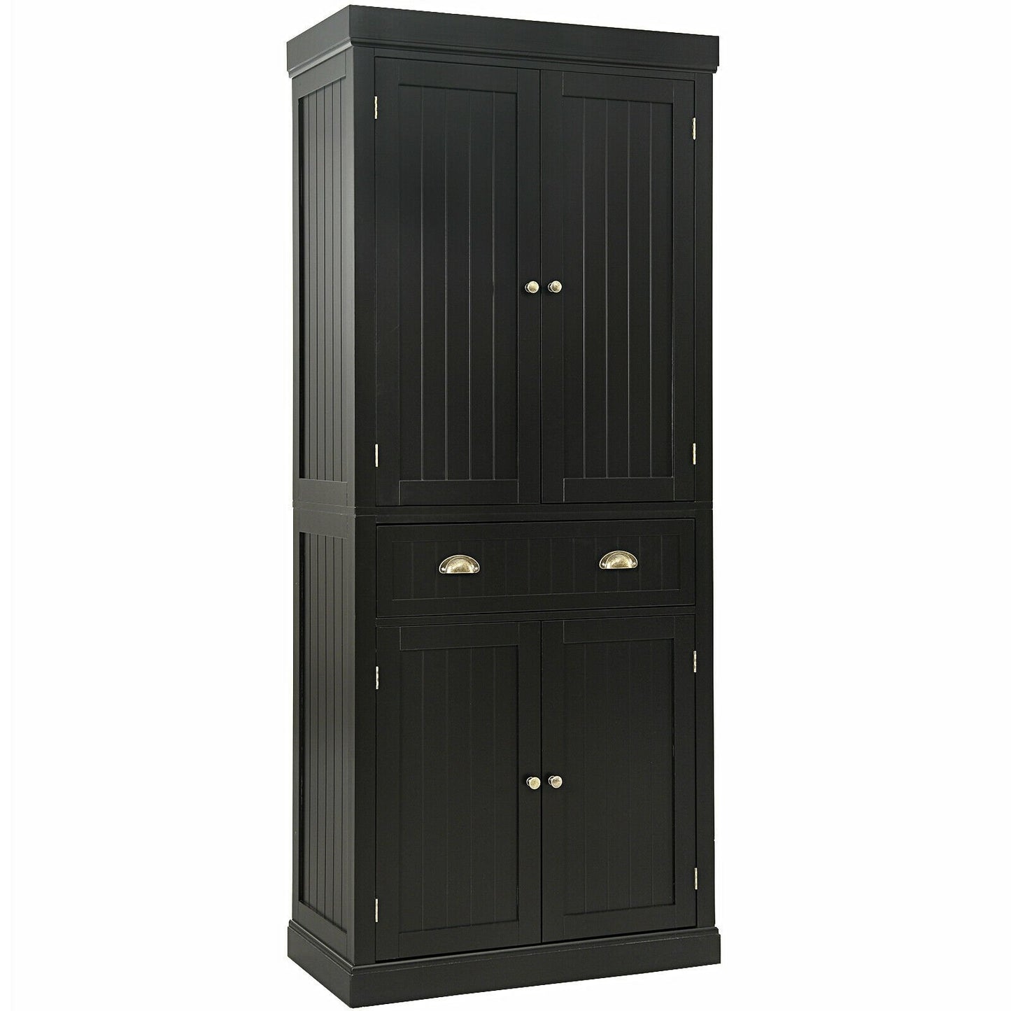 Cupboard Freestanding Kitchen Cabinet w/ Adjustable Shelves, Dark Brown - Gallery Canada