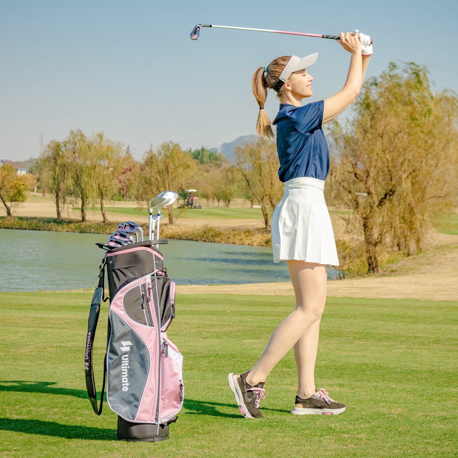 Women's Complete Golf Club Set Right Hand with Rain Hood, Pink Golf   at Gallery Canada