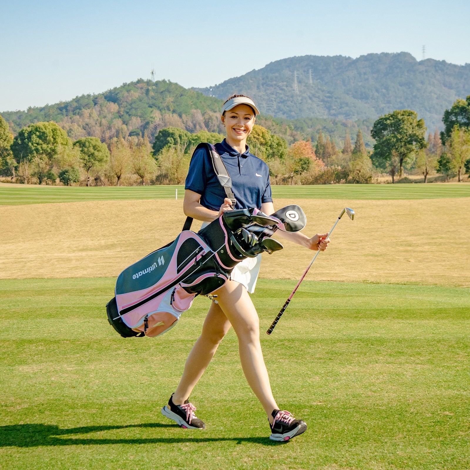 Women's Complete Golf Club Set Right Hand with Rain Hood, Pink Golf   at Gallery Canada