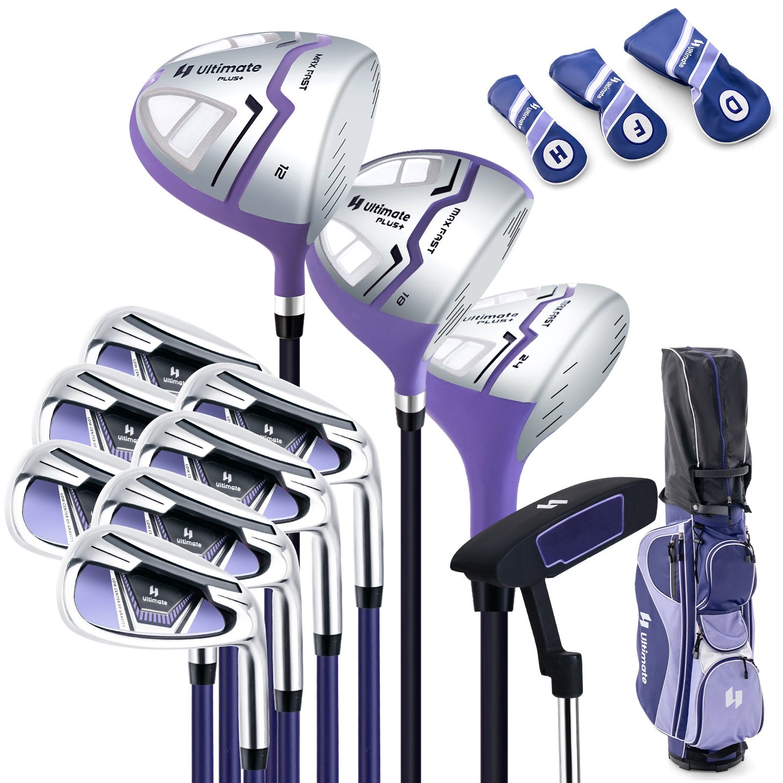 Women's Complete Golf Club Set Right Hand with Rain Hood, Purple Golf   at Gallery Canada