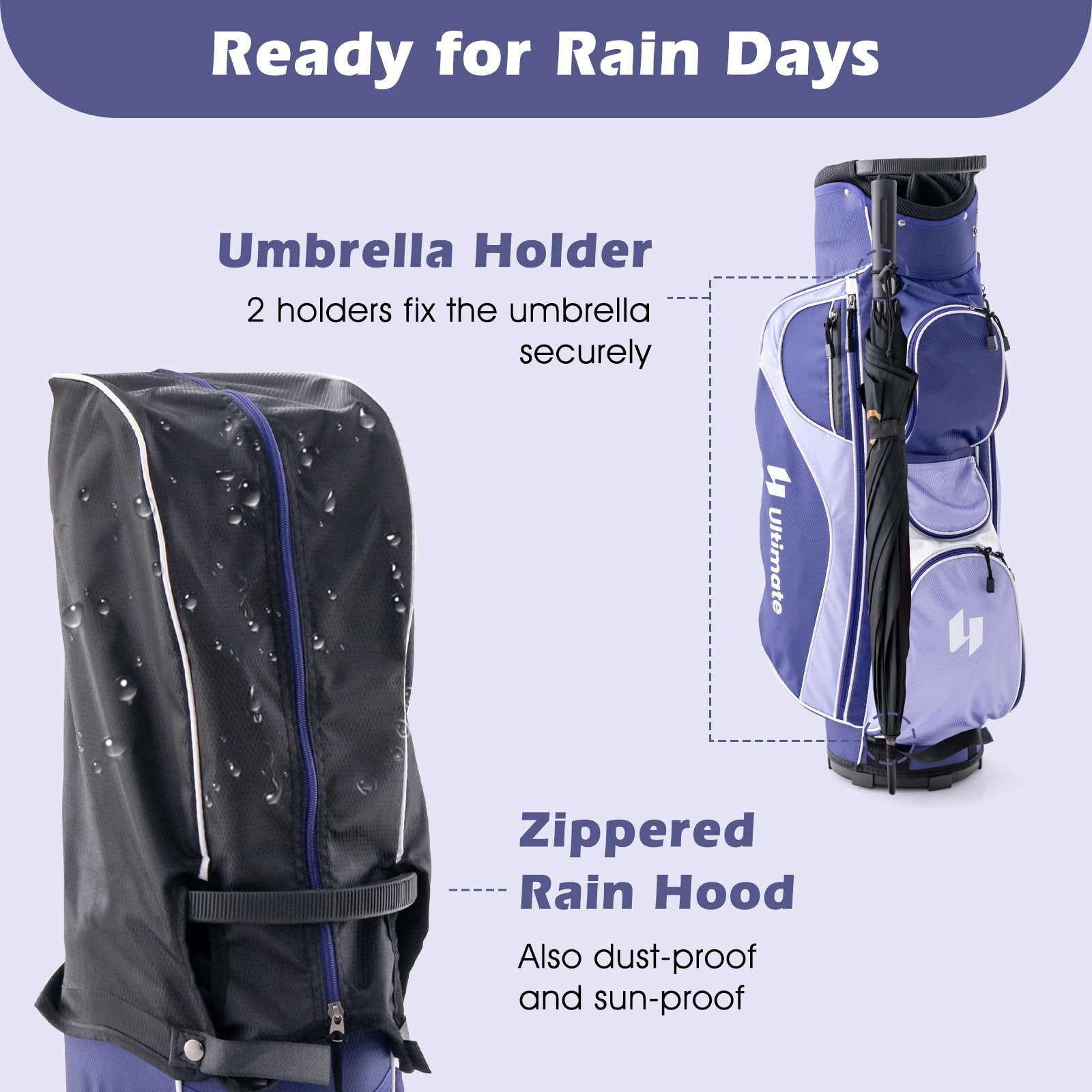 Women's Complete Golf Club Set Right Hand with Rain Hood, Purple Golf   at Gallery Canada