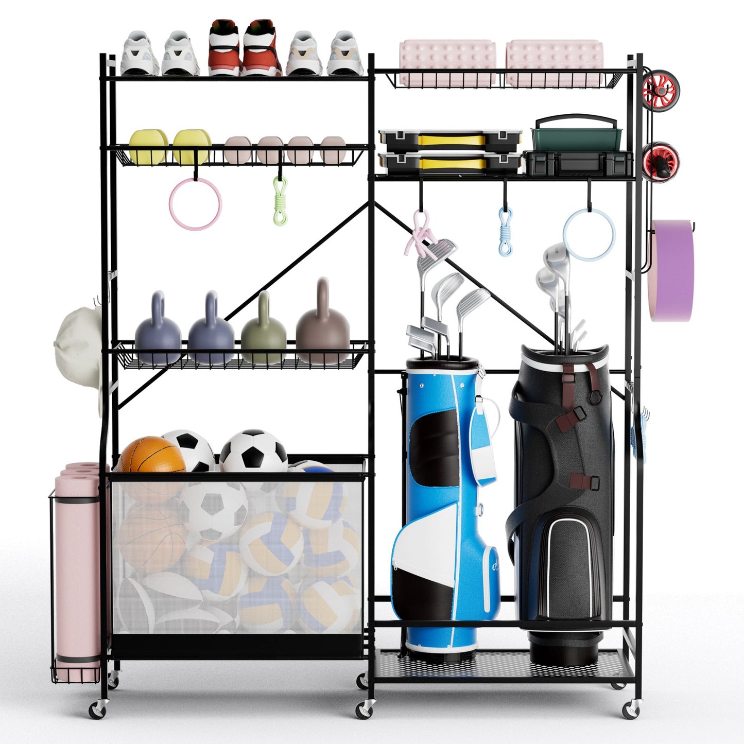 Sports Equipment Organizer for Garage, Black Sport Equipments   at Gallery Canada