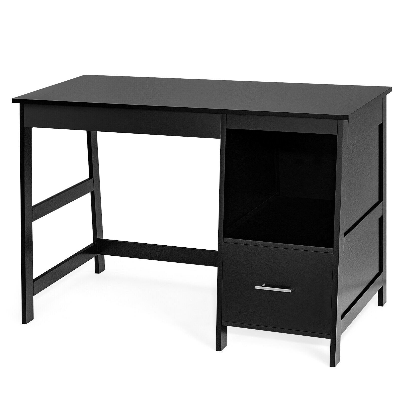 47.5 Inch Modern Home Computer Desk with 2 Storage Drawers, Black - Gallery Canada