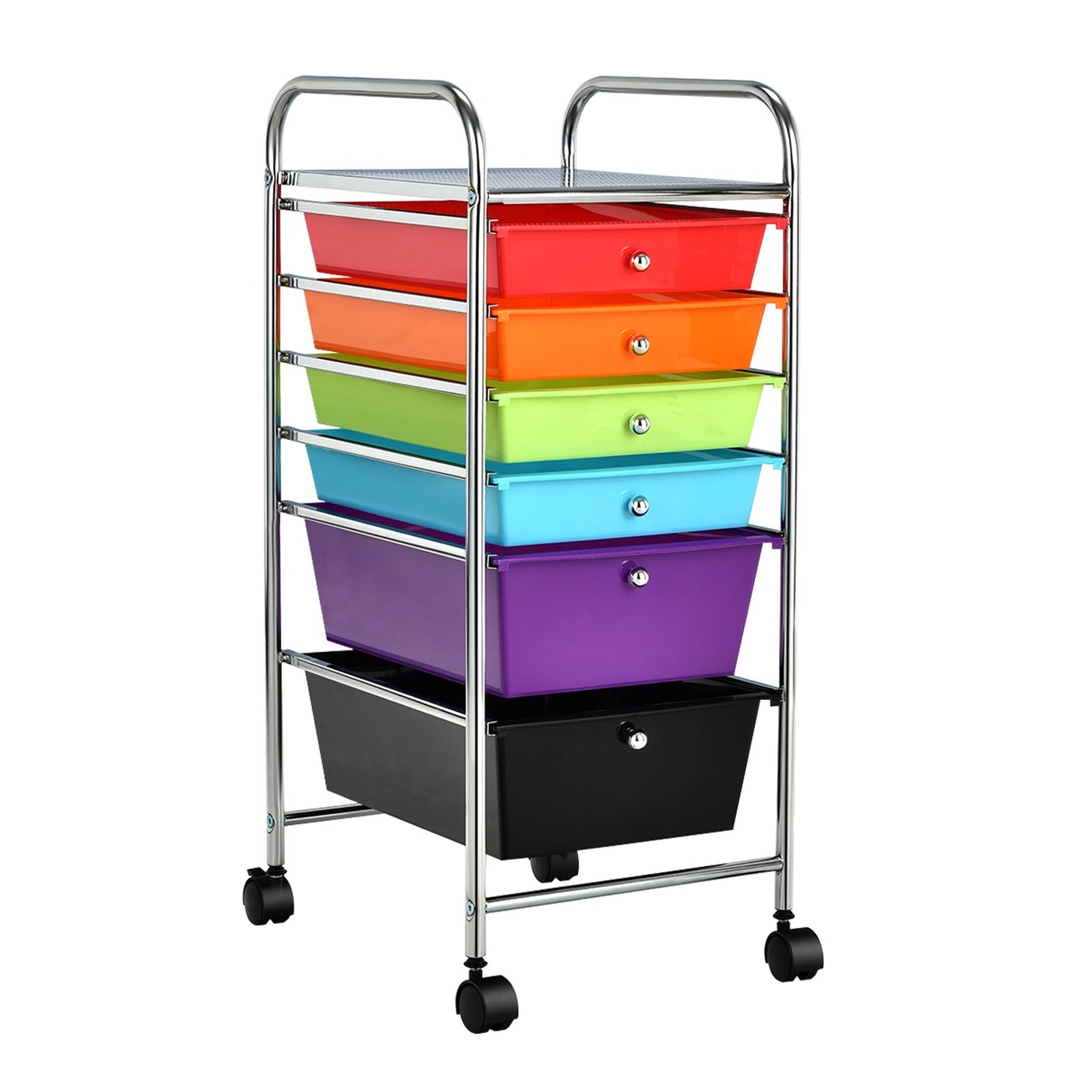 6 Drawers Rolling Storage Cart Organizer, Multicolor File Cabinets   at Gallery Canada