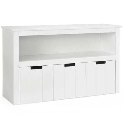 Kid Toy Storage Cabinet 3 Drawer Chest with Wheels Large Storage Cube Shelf-White\, White Kids Storage White  at Gallery Canada