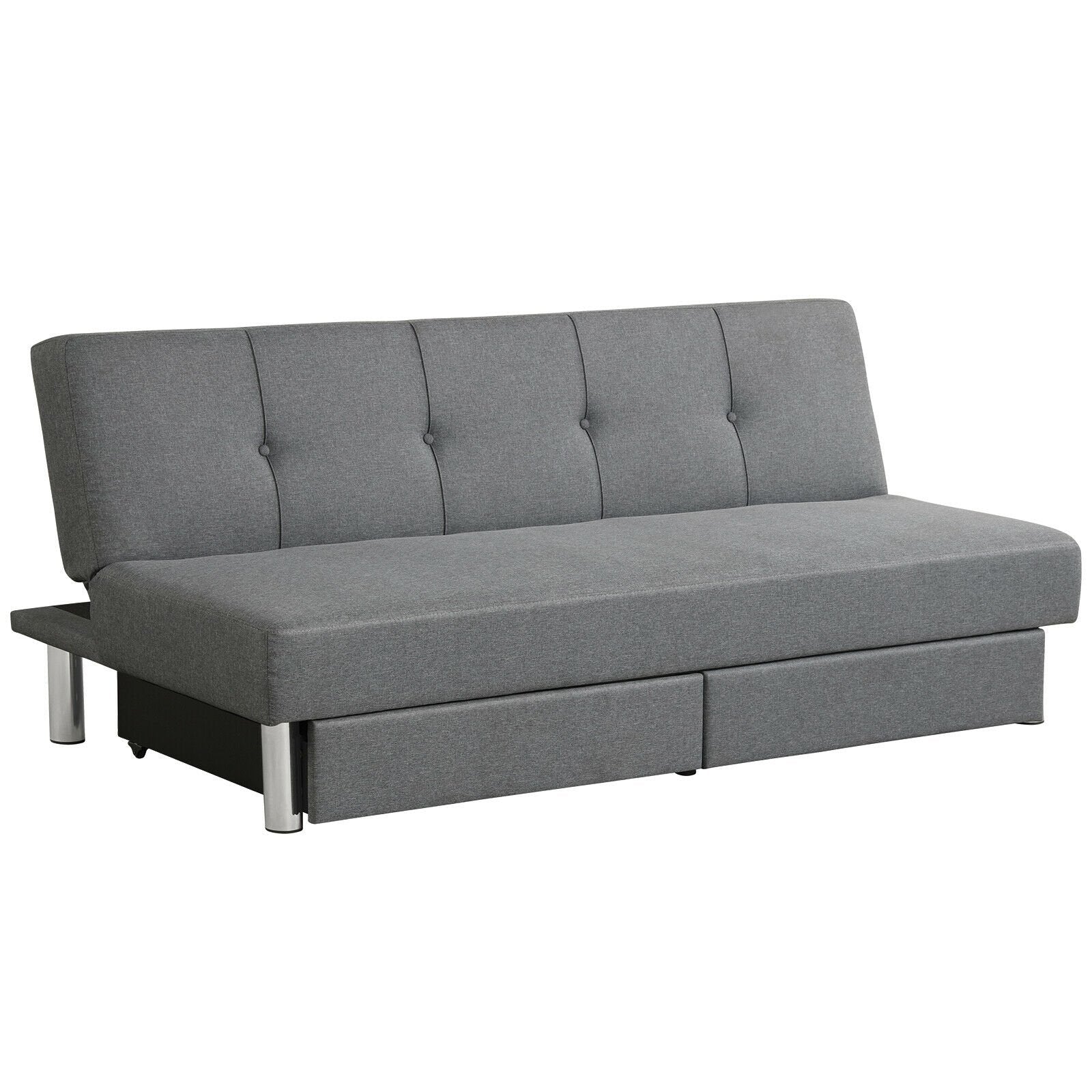 3-Seat Convertible Sofa Bed with 2 Large Drawers and 3 Adjustable Angles, Gray Sofas & Loveseats   at Gallery Canada