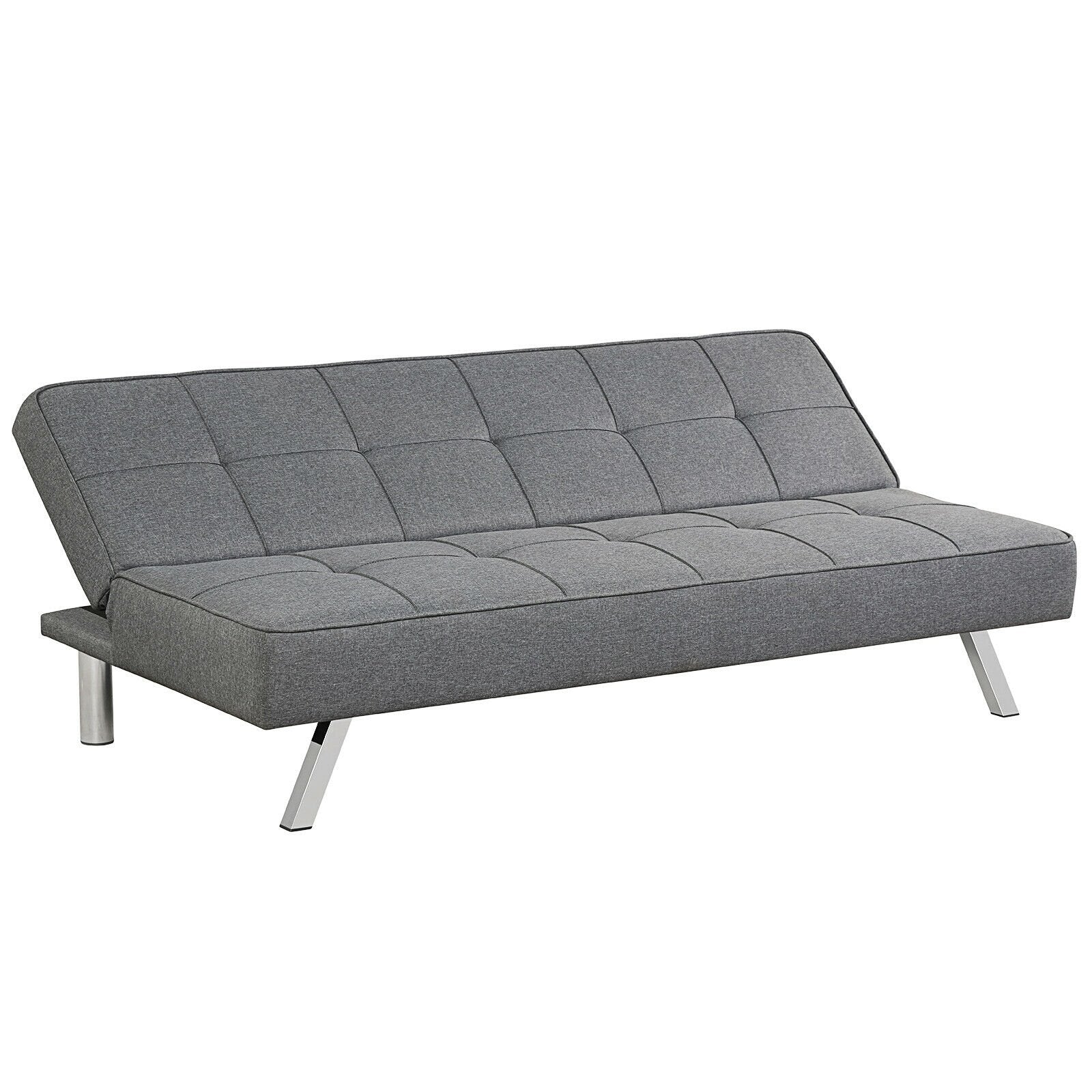 3-Seat Convertible Sofa Bed with High-Density Sponge for Living Room, Gray Sofas & Loveseats   at Gallery Canada