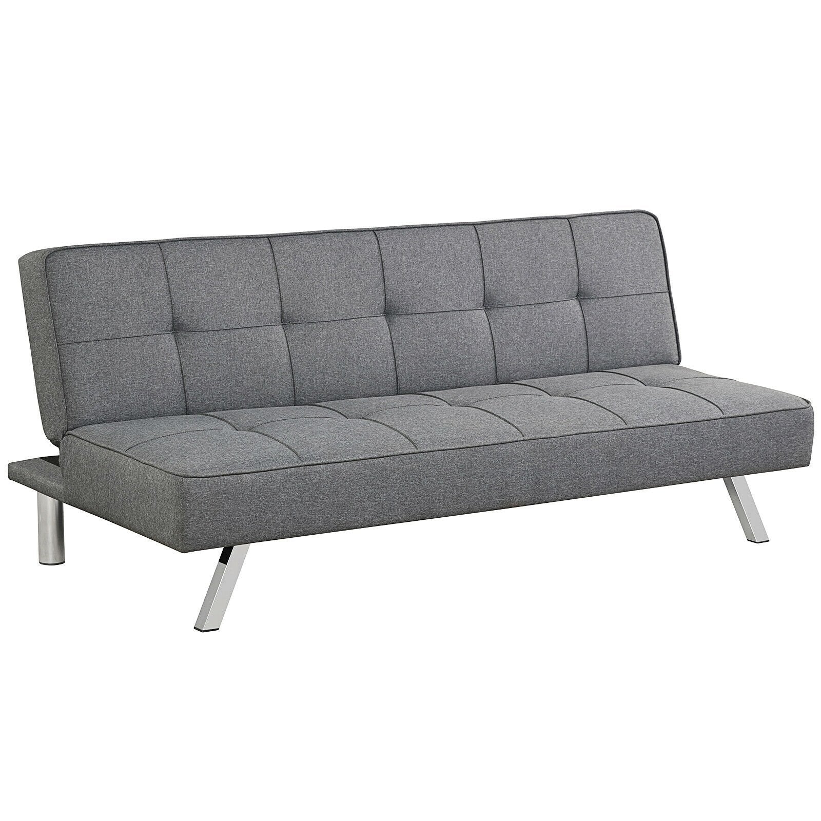 3-Seat Convertible Sofa Bed with High-Density Sponge for Living Room, Gray Sofas & Loveseats   at Gallery Canada