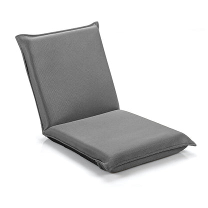 Adjustable 6 positions Folding Lazy Man Sofa Chair Floor Chair, Gray Floor Chairs   at Gallery Canada