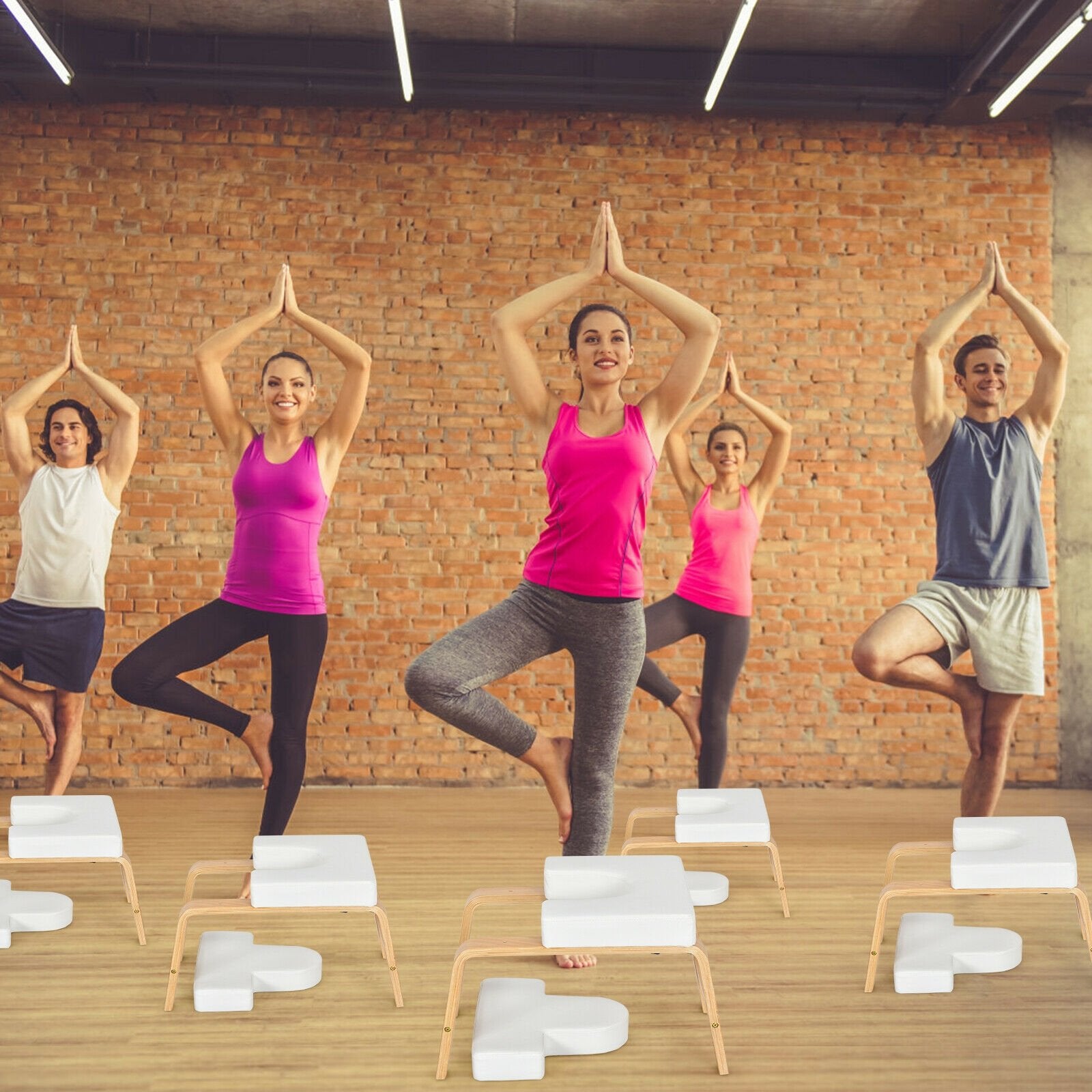 Yoga Headstand Bench Thick Pad for Relieve Fatigue and Body Building, White Yoga Benches   at Gallery Canada