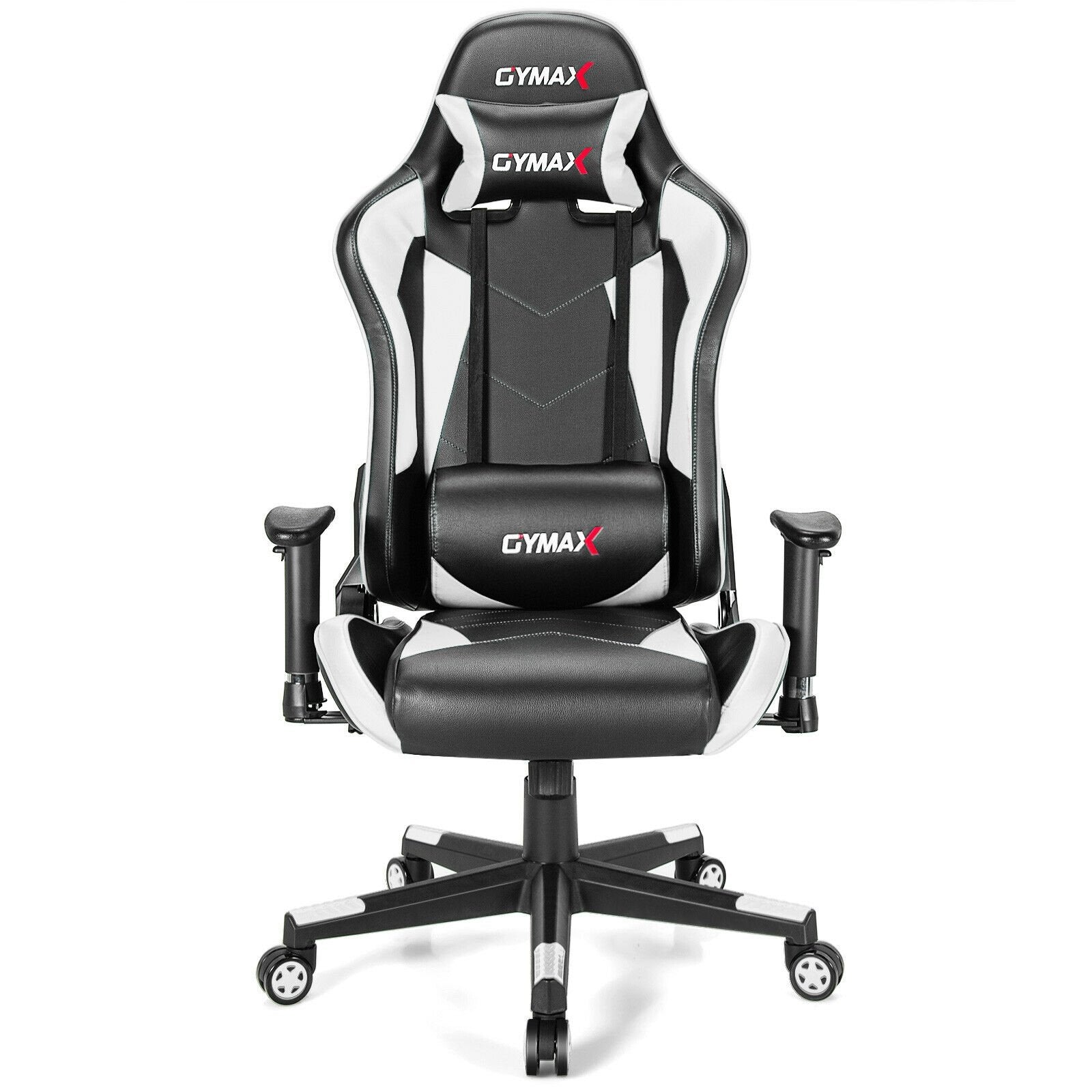 Gaming Chair Adjustable Swivel Racing Style Computer Office Chair, White Gaming Chairs   at Gallery Canada