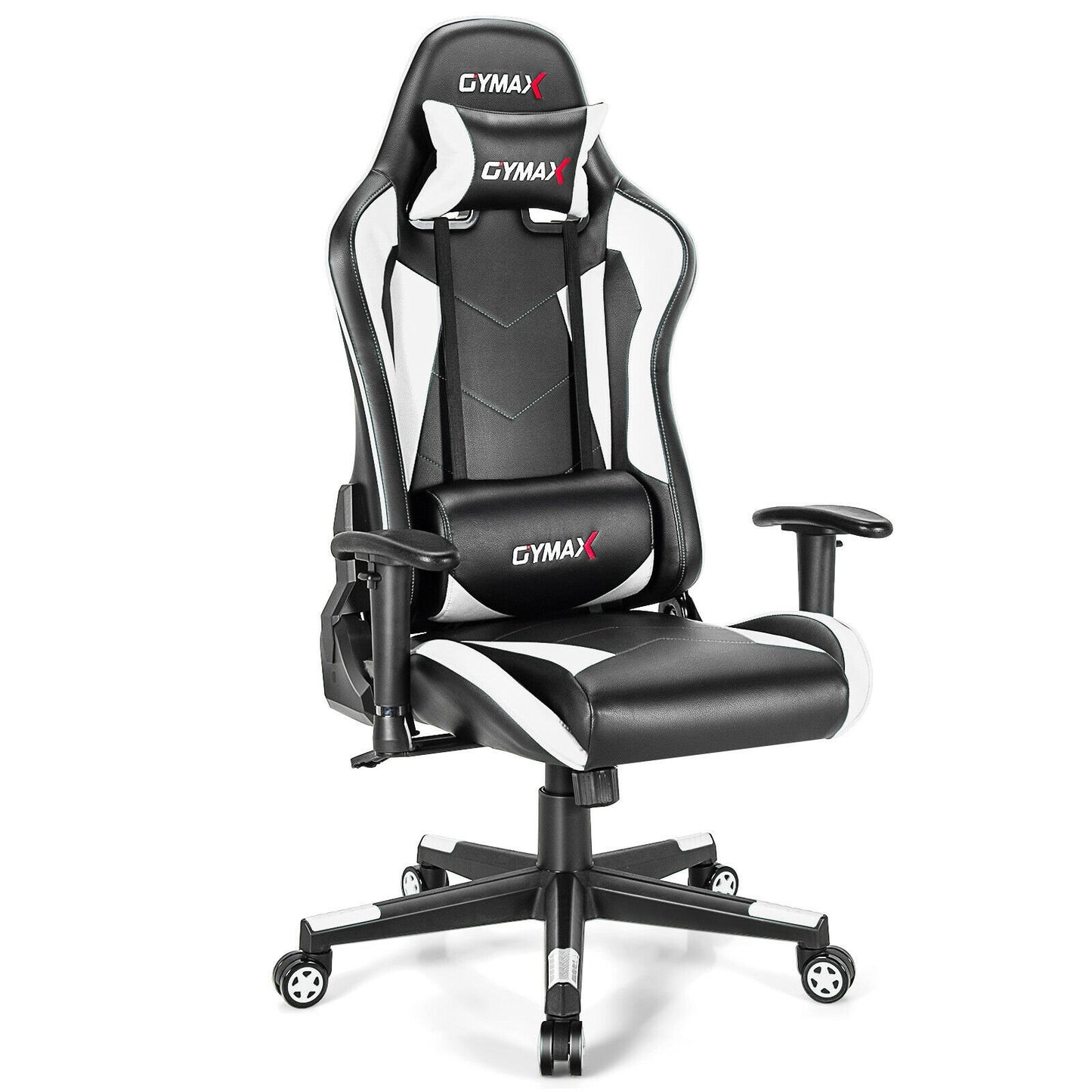 Gaming Chair Adjustable Swivel Racing Style Computer Office Chair, White Gaming Chairs   at Gallery Canada