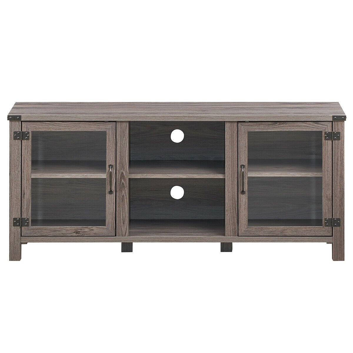 TV Stand Entertainment Center for TV's with Storage Cabinets, Gray - Gallery Canada