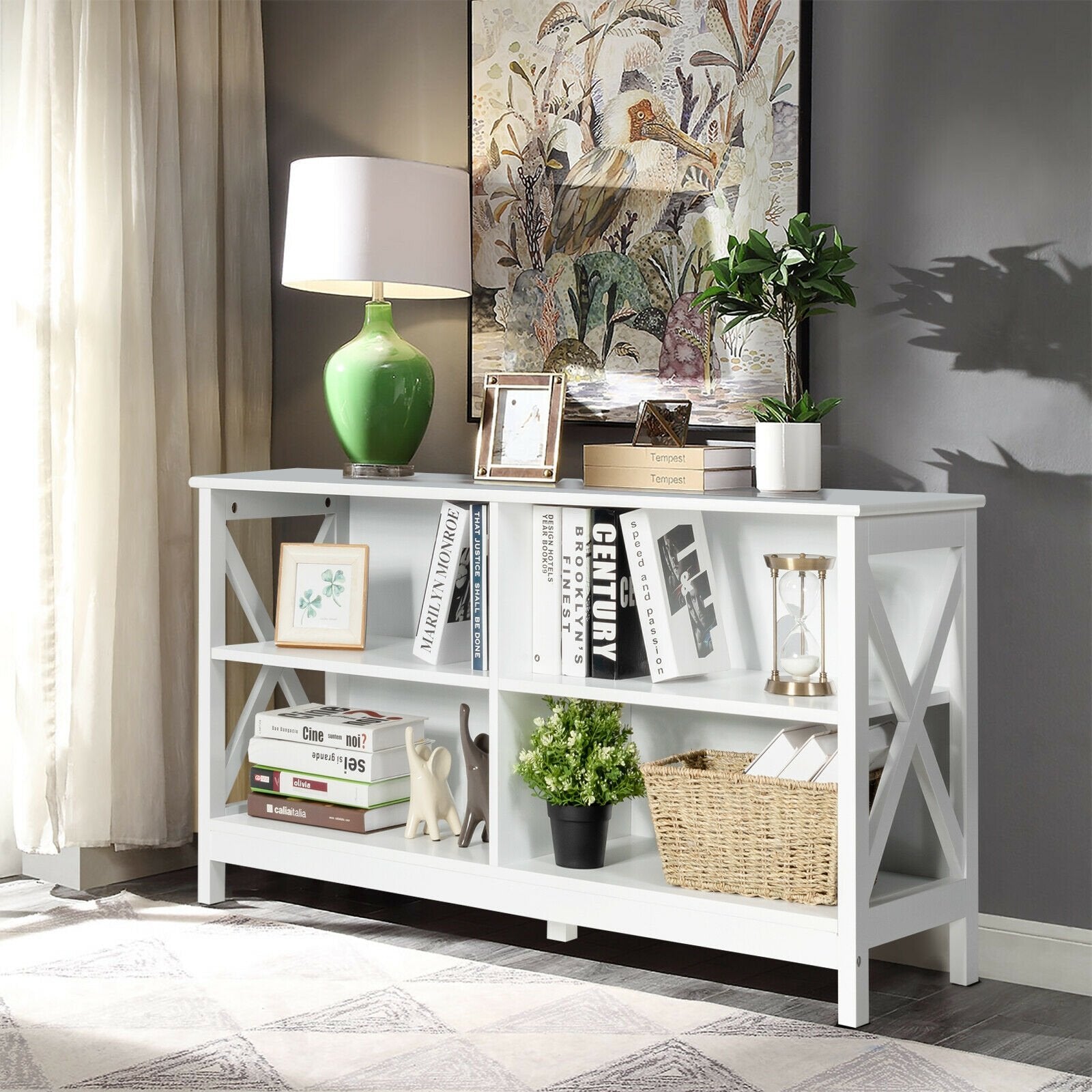 Wooden TV Stand Entertainment Media Center, White Entertainment Centers & TV Stands   at Gallery Canada