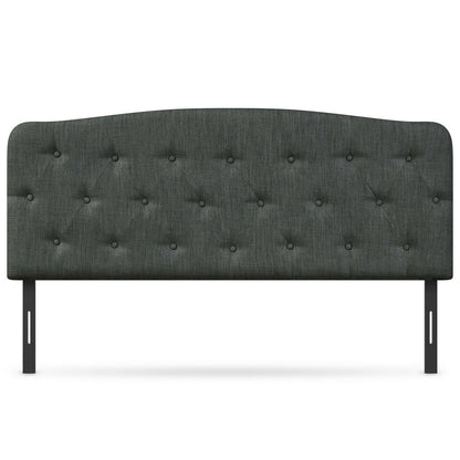 Faux Linen Headboard with Adjustable Heights, Dark Gray Headboards   at Gallery Canada