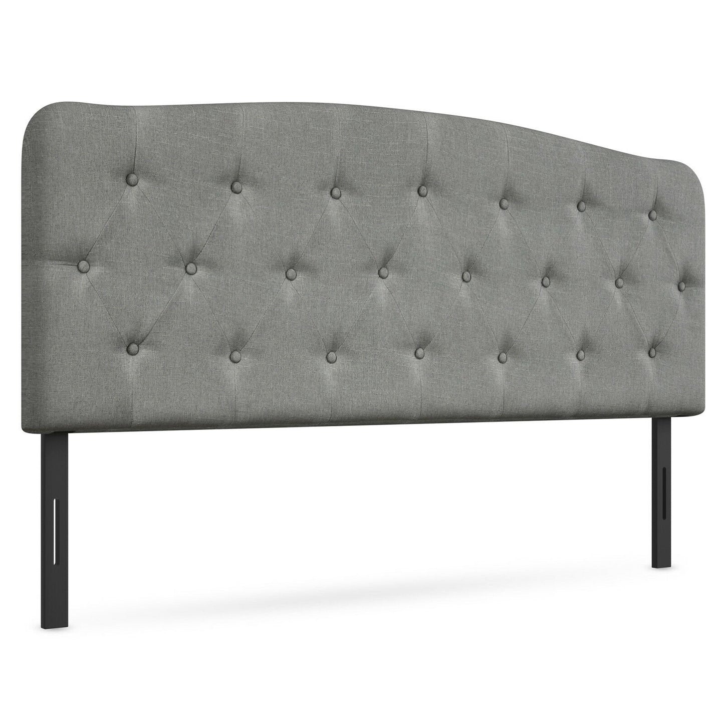 Faux Linen Headboard with Adjustable Heights, Light Gray Headboards   at Gallery Canada