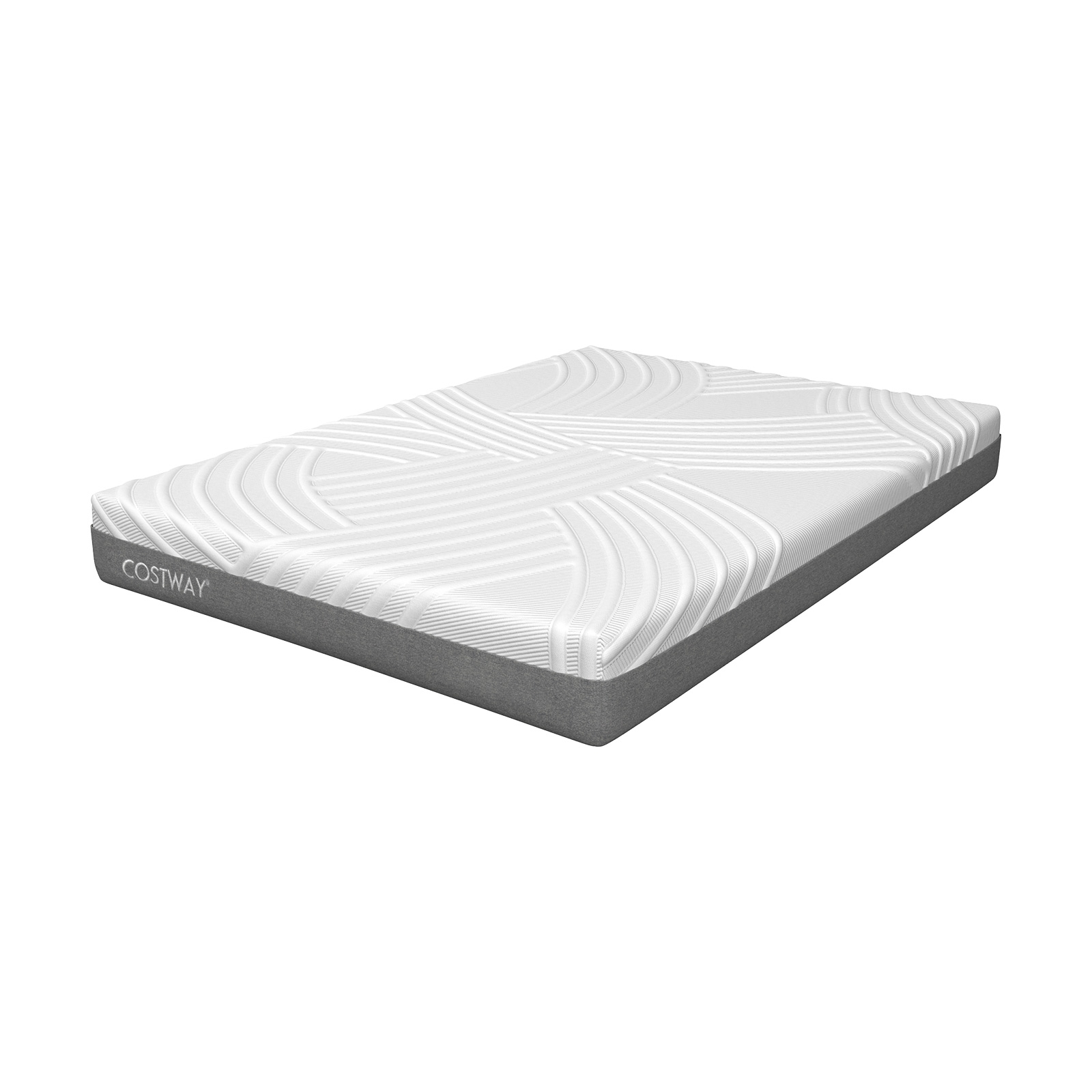 75L x 54W x 8H Memory Foam Mattress with Jacquard Fabric Cover-Queen Size, White Mattresses   at Gallery Canada