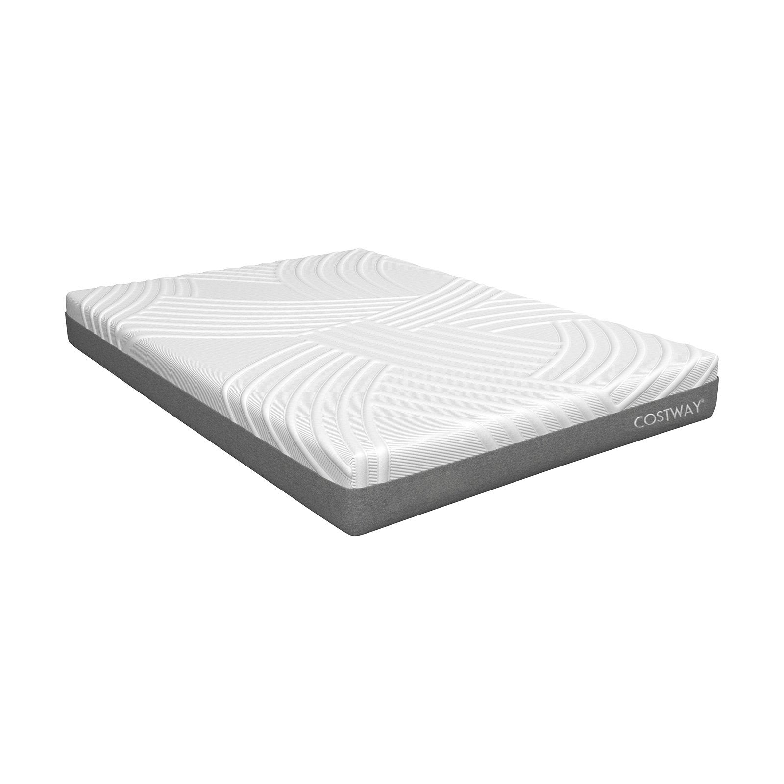 75L x 54W x 8H Memory Foam Mattress with Jacquard Fabric Cover-Queen Size, White Mattresses   at Gallery Canada