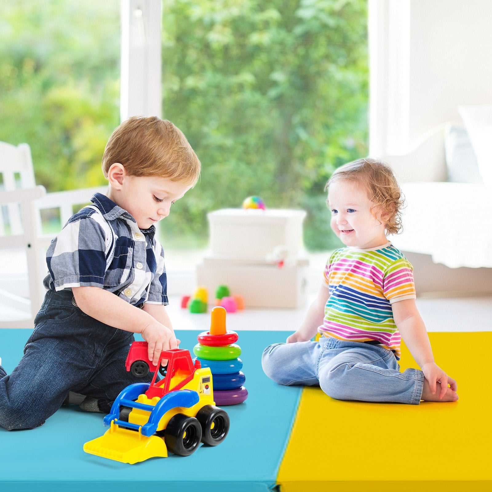 5-Panel Folding Gymnastics Mat for Kids, Multicolor Yoga & Gym Mats   at Gallery Canada