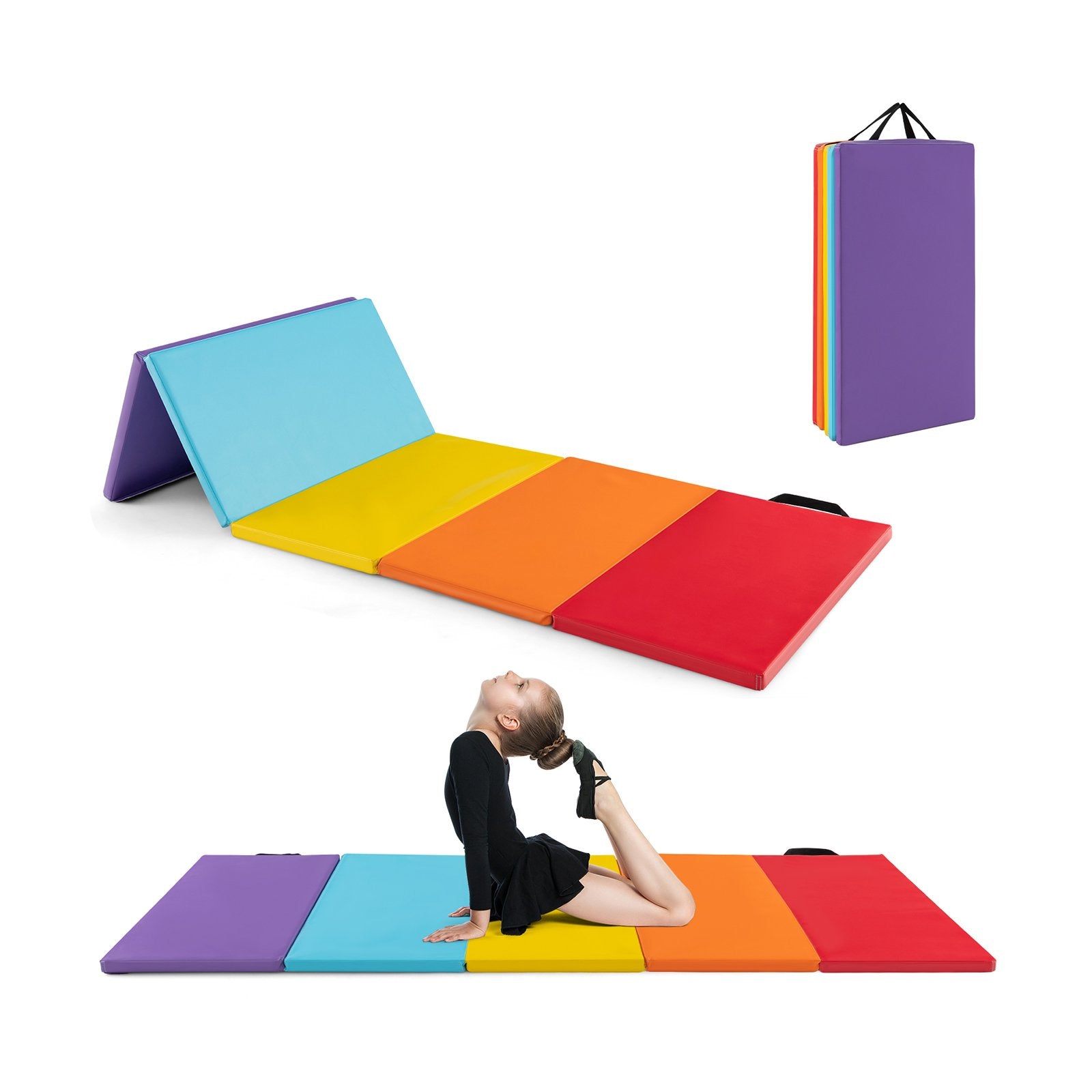 5-Panel Folding Gymnastics Mat for Kids, Multicolor Yoga & Gym Mats   at Gallery Canada